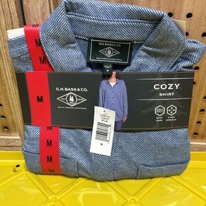 GH Bass Womens Cozy Shirt Long Sleeve nwt